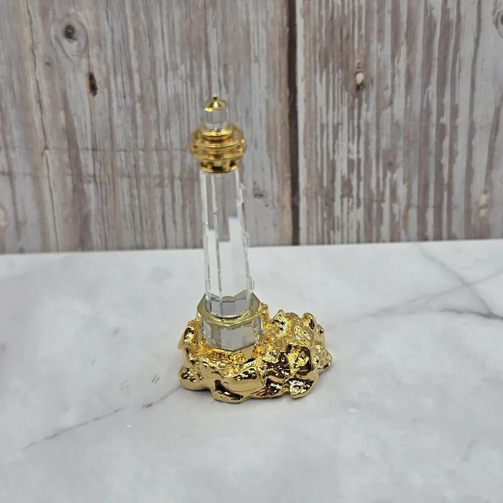 Swarovski 2002 Crystal Moments Figurine Gold Crystal Lighthouse 275013